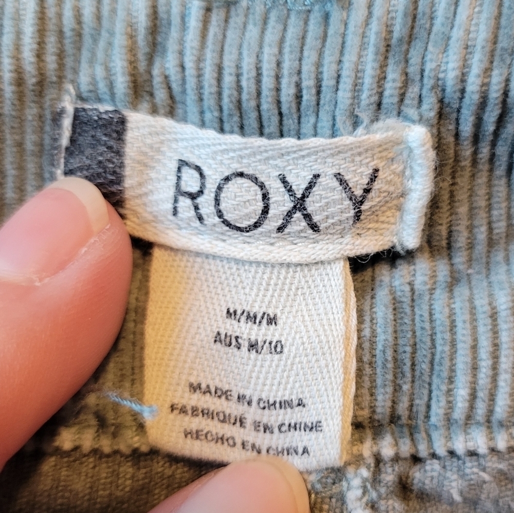 Roxy Light Gray Green Corduroy Mini Skirt - Picture 6 of 11